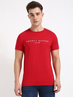 Tommy Hilfiger - Mens Red Color T-Shirt