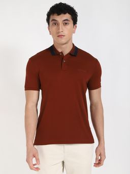 Tommy Hilfiger - Mens Maroon Color Polo T-Shirt