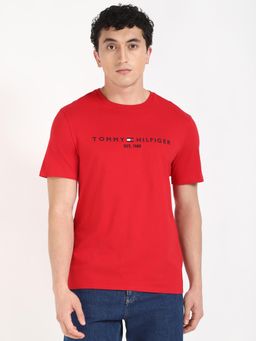 Tommy Hilfiger - Mens Red Color T-Shirt