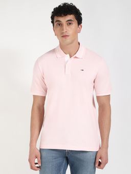Tommy Hilfiger - Mens Pink Color Polo T-Shirt
