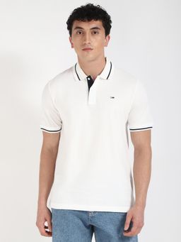 Tommy Hilfiger - Mens White Color Polo T-Shirt