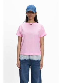 TERRA LUNA - Mallorca Pink Solid T-Shirt