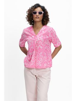 TERRA LUNA - Iris Pink Paisley Top