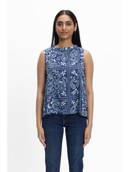 TERRA LUNA - Barbe Blue Printed Top