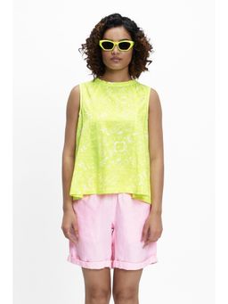 TERRA LUNA - Barbe Yellow Printed Top