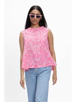 TERRA LUNA - Barbe Pink Printed Top