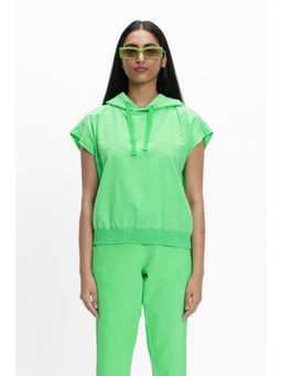 TERRA LUNA - Sadet Green Solid Hoodie