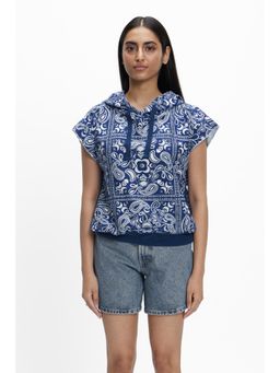 TERRA LUNA - Sadet Blue Paisley Hoodie