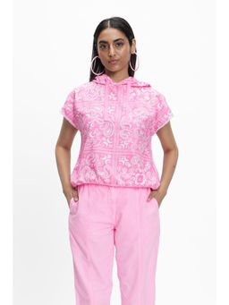 TERRA LUNA - Sadet Pink Paisley Hoodie