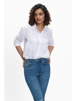 TERRA LUNA - Panoi White Solid Shirt