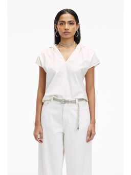 TERRA LUNA - Riobo White Solid Hoodie