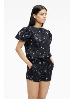 TERRA LUNA - Tresor Black Printed Top