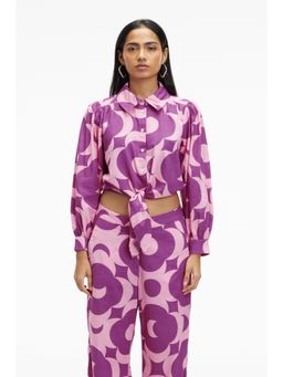 TERRA LUNA - Nitsa Purple Printed Shirt