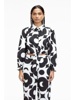 TERRA LUNA - Nitsa White Printed Shirt