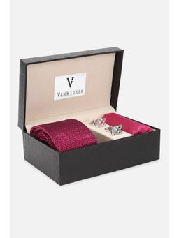 Van Heusen - Men Pink Tie Pocket Square and Cufflink