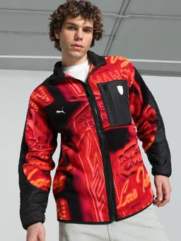 Puma - Scuderia Ferrari Race Neon Energy Fleece Mens Relaxed Fit Motorsport Jacket