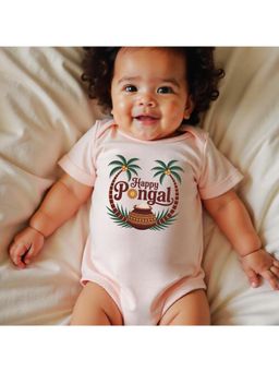 KNITROOT - Unisex Peach Cotton Printed Onesie