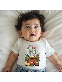 KNITROOT - Unisex White Cotton Printed T-shirt