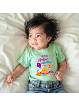 KNITROOT - Unisex Green Cotton Printed T-shirt