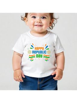 KNITROOT - Unisex White Cotton Printed T-shirt