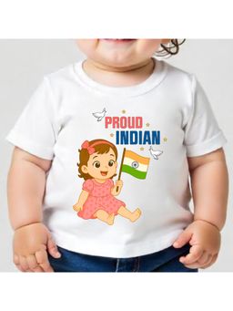 KNITROOT - Unisex White Cotton Printed T-shirt