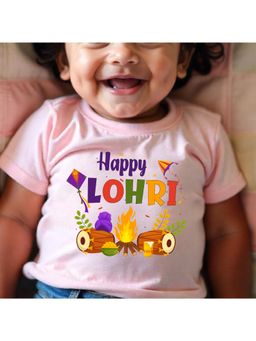 KNITROOT - Unisex Pink Cotton Printed T-shirt