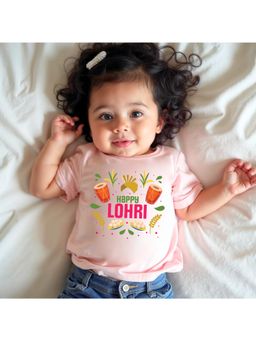 KNITROOT - Unisex Pink Cotton Printed T-shirt