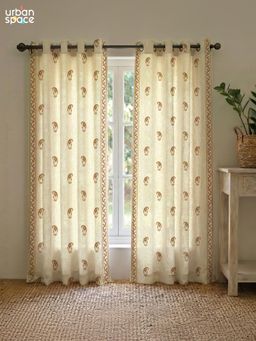 Urban Space - 100% Cotton Curtains - Jaipur Paisley Rust