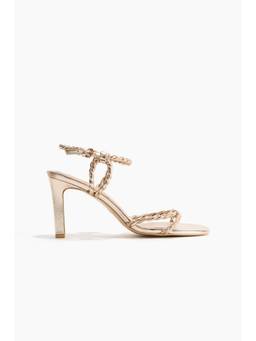 H&M - Women Gold Heeled Strappy Sandals