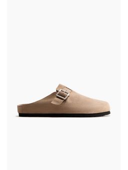 H&M - Men Beige Leather Mules