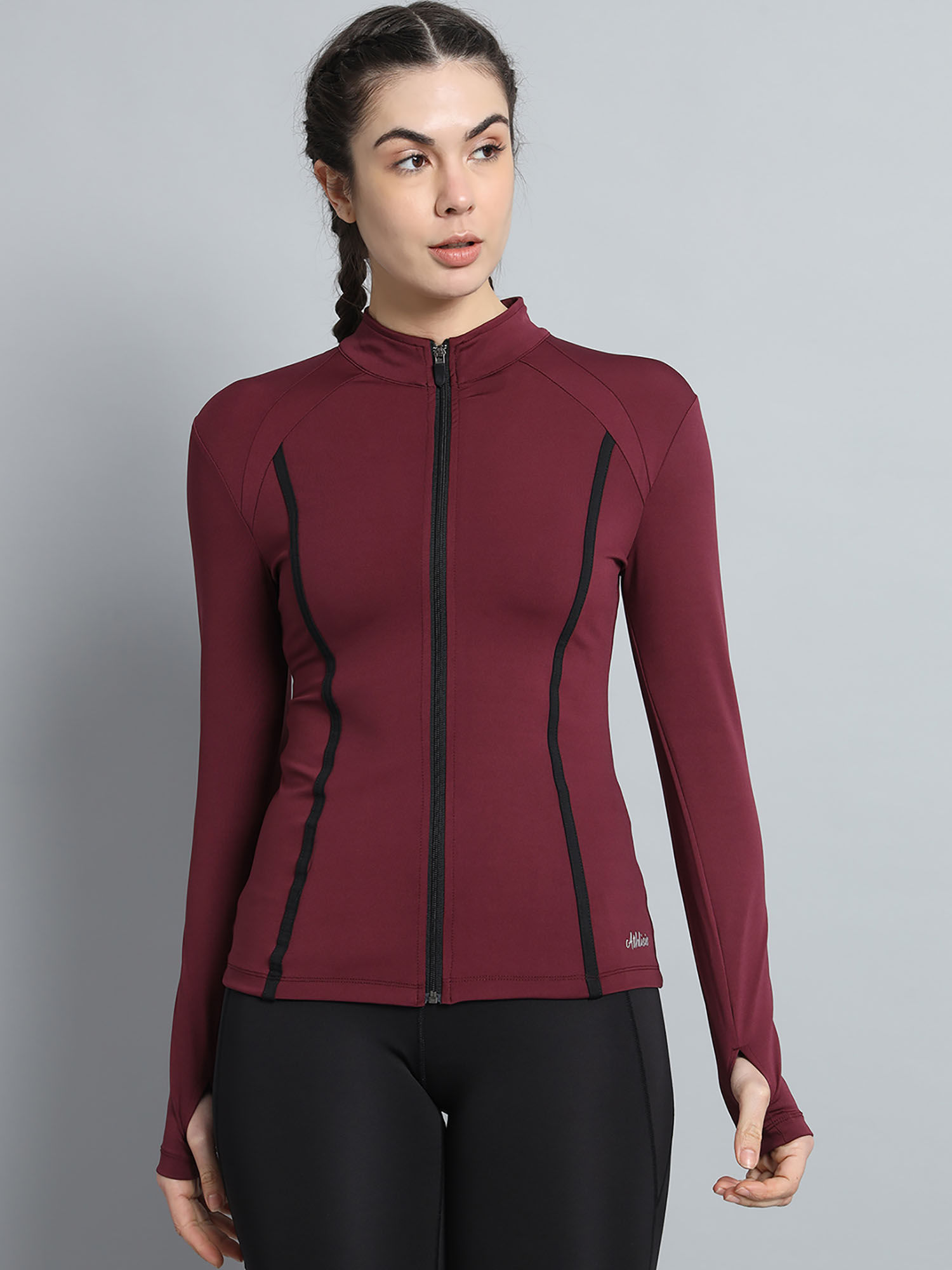 athlisis Maroon Women Dry-Fit Outdoor Jacket-picture-17