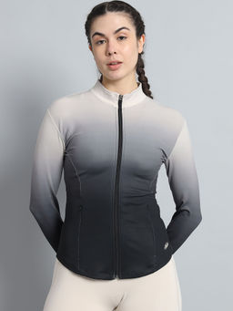 Athlisis - Black Gradient Women Ombre Dry-Fit Outdoor Jacket