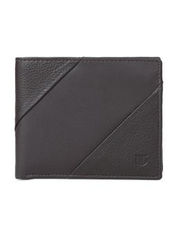 Titan - Solid Leather Bifold Wallet in Color Brown