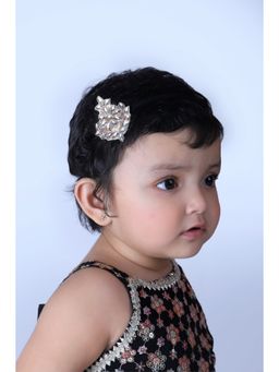 Choko - Zari Flora Crystal Ornate Headband - Gold