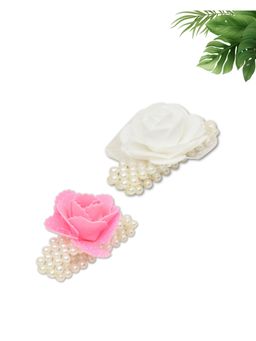 FUNKRAFTS - Floral Pearl Beaded Bracelet - Multi-Color