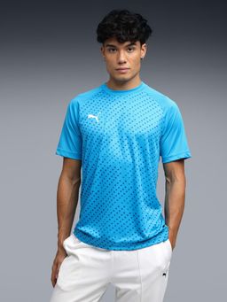 Puma - Blue Self Sublimation Men Printed Cricket T-Shirt