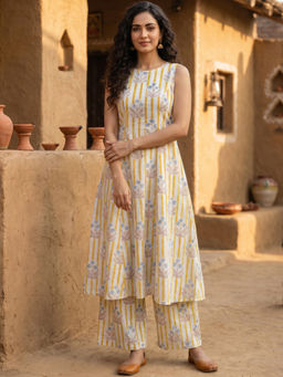 Mabish By Sonal Jain - Women'S Floral Multicolor Kurta and Palazzo