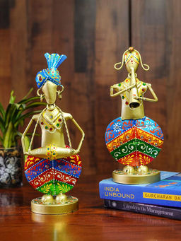 Ekhasa - Metal Show Pieces for Home Decor Gift Items for Showcase (Set of 2)