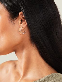 Accessorize London - Women Wavy Resin Hoop Earrings