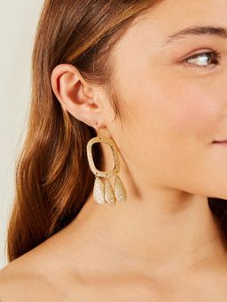 Accessorize London - Women Gold Statement Square Earrings