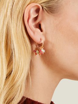Accessorize London - Women Multicolored Cluster Hoop Earrings