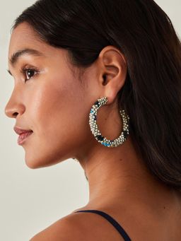 Accessorize London - Women Giant Beaded Hoop Earringss
