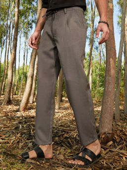 Campus Sutra - Brown Solid Regular Fit Trouser