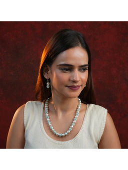 TOTAPARI - Ocean Mist Green Pearls Necklace with Earrings