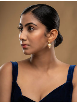 Sica Jewellery - White 925 Silver Azalea Jhumkas