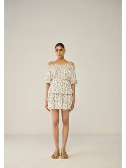 Move About Effortlessly - Blue Floral Printed Co-Ord Sets