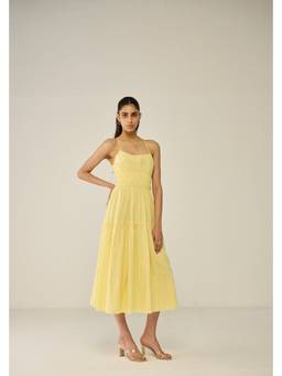 Move About Effortlessly - Yellow Midi Dress
