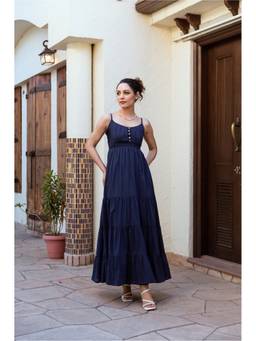 Sajke - Navy Blue Stardust Dress