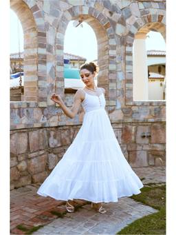 Sajke - White Pearl Dress