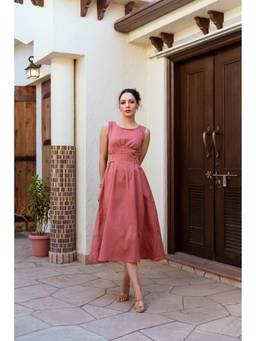 Sajke - Peach Simone Dress